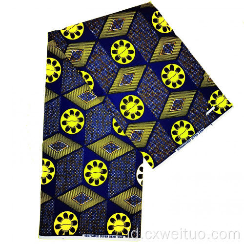 100% Polyester Ankara kain lilin kain cetak